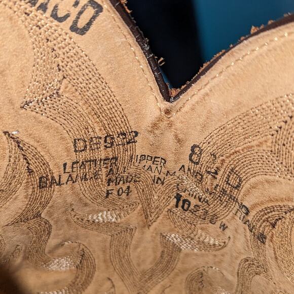 Durango Men's DB922 Tan Distressed Leather Western Cowboy Pull On Boots 8.5 D - Picture 5 of 7